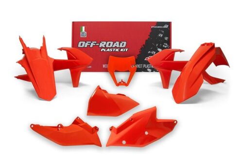 PLASTIC KIT/6 17-19 EXC/EXC-F, ORANGE ENDURO KIT, RTECH R-KITKTM-AR0-517