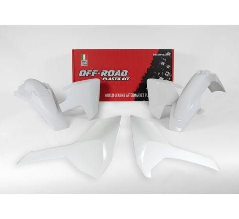 PLASTIC KIT 17-18 HUSKY TE/FE/TX, 4 PIECE, COLOUR WHITE, RTECH R-KITHSQ-BN0-417