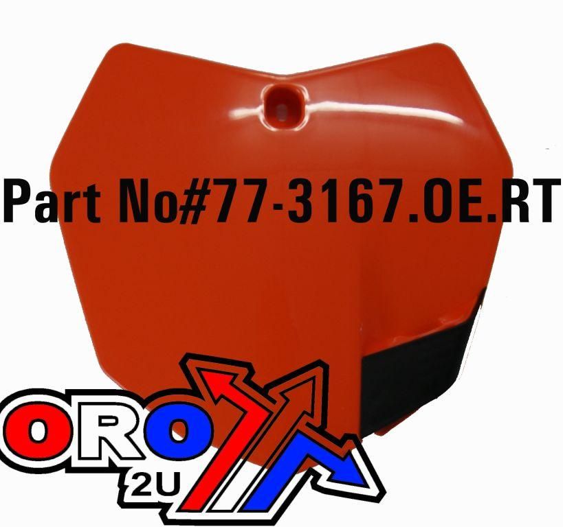 FRONT PLATE 2013-15 KTM SX/SXF, ORANGE RTECH R-TBKTMAR0013 - Image 2