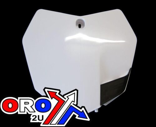 FRONT PLATE 2013-15 KTM SX/SXF, WHITE RTECH R-TBKTMBN0013