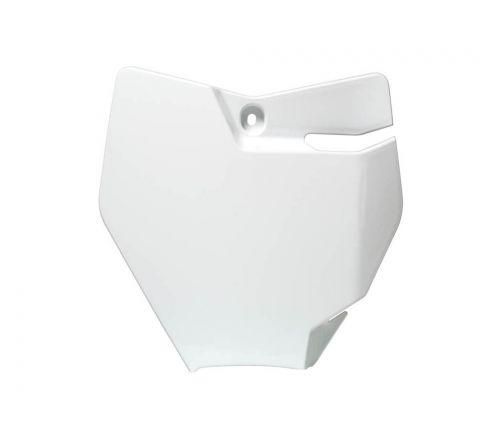 FRONT PLATE 16-23 KTM65 WHITE, RTECH R-TBKTMBN1665, GASGAS MC65 2021-2023