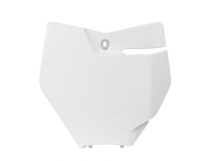 FRONT PLATE 16-18 KTM SX/SXF, WHITE RTECH R-TBKTMBN0016 - Image 2