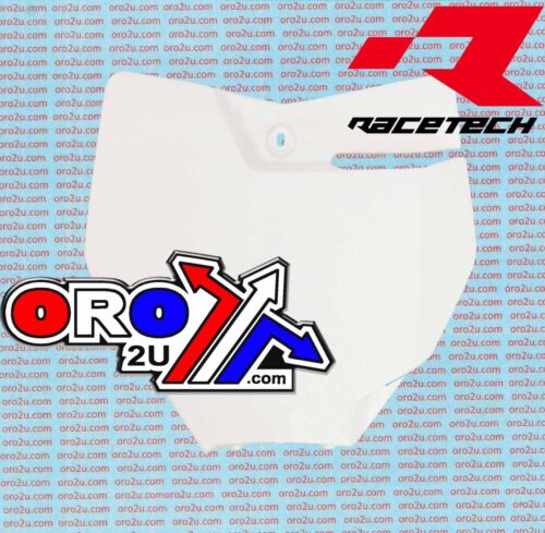 FRONT PLATE 16-18 KTM SX/SXF, WHITE RTECH R-TBKTMBN0016
