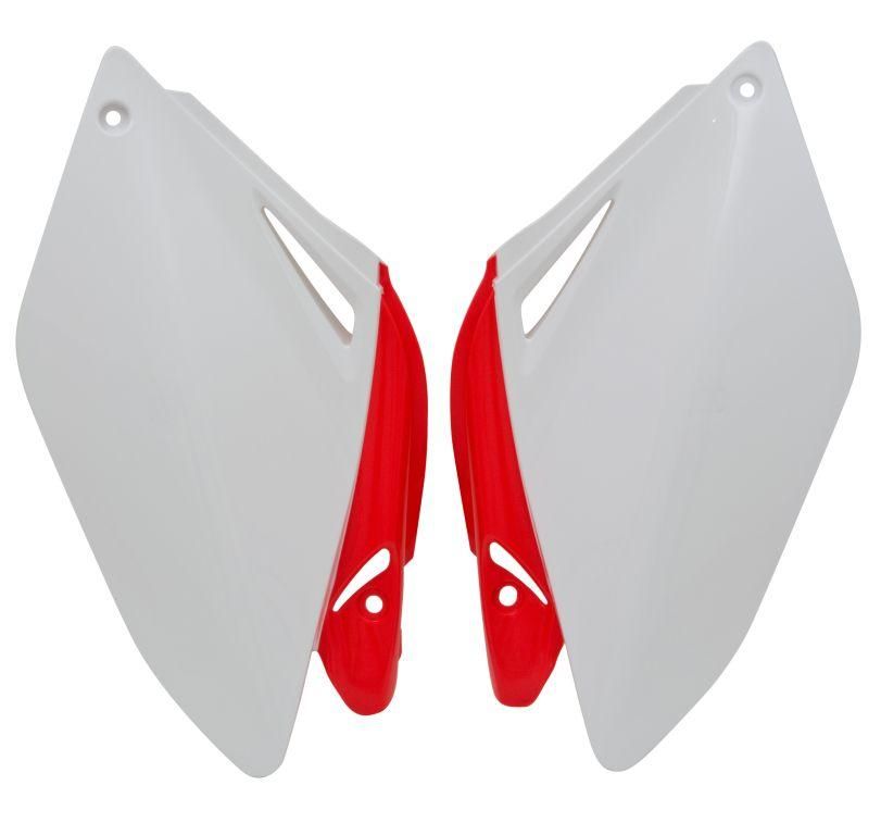 SIDE PANELS 06-09 CRF250R, RTECH R-FICRFBNRS06, WHITE/RED