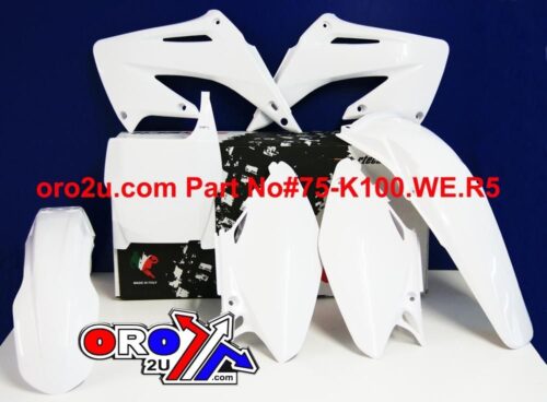 PLASTIC KIT/5 CR125/250 04-07, RTECH R-KITCR0-BN0-503WHITE