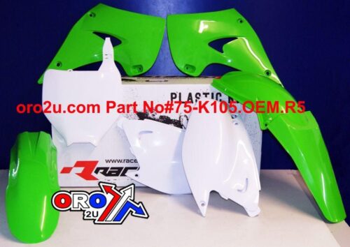 PLASTIC KIT/5 KX125/250 03-08, RTECH R-KITKX0-OEM-503