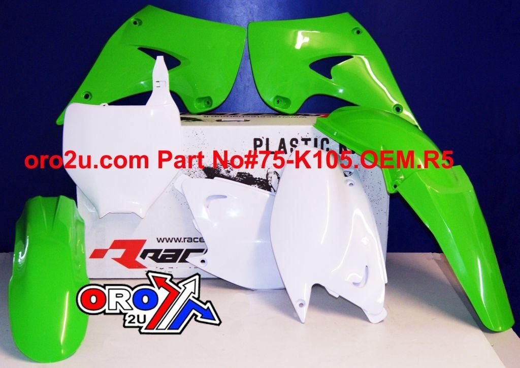 PLASTIC KIT/5 KX125/250 03-08, RTECH R-KITKX0-OEM-503