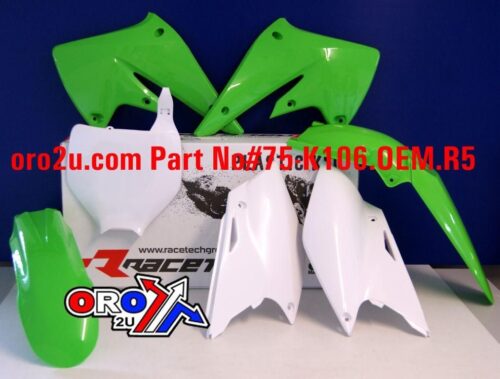 PLASTIC KIT/5 04-05 KXF250 OEM, RTECH R-KITKXF-OEM-504