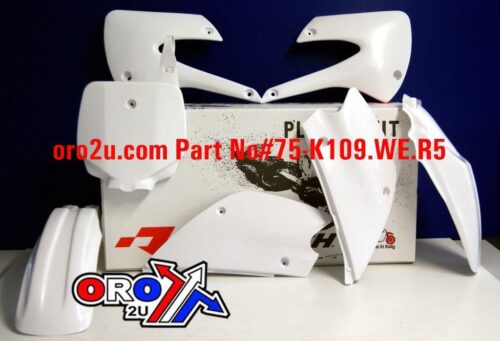 PLASTIC KIT/5 98-13 KX85 WHITE, RTECH R-KITKX0-BN0-507
