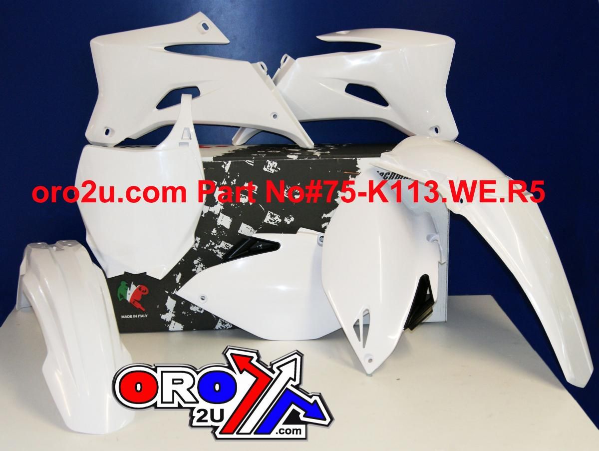 PLASTIC KIT/5 06-09 YZF WHITE, RTECH R-KITYZF-BN0-508