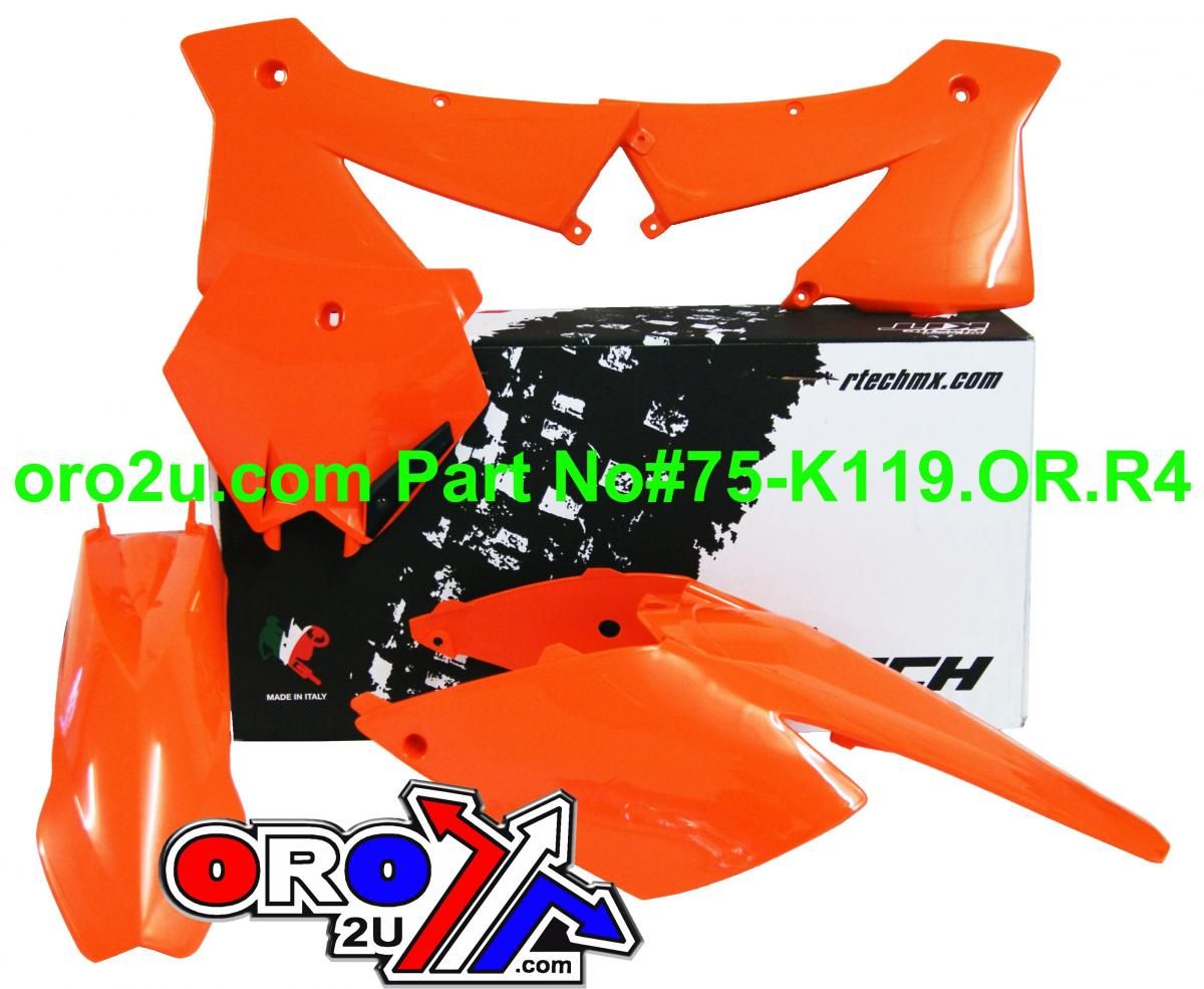 PLASTIC KIT/4 04 KTM125-525, RTECH R-KITKTM-AR0-503 - Image 2