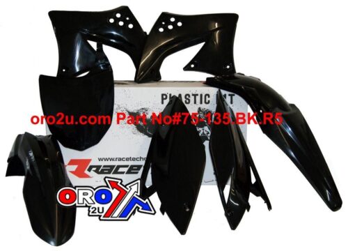 PLASTIC KIT/5 09-11 KXF450, BLACK RTECH R-KITKXF-NR0-510
