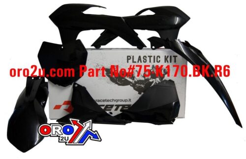 PLASTIC KIT/6 13-16 KTM SX/SXF, BLACK RTECH R-KITKTM-NR0-512