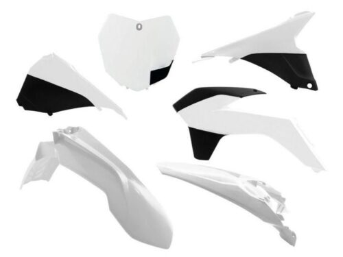 PLASTIC KIT/6 13-16 KTM SX/SXF, WHITE/BLACK RTECH, R-KITKTM-BN0-512