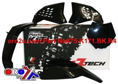 PLASTIC KIT/4 12-15 KTM SX65, BLACK RTECH R-KITKTM-NR0-511