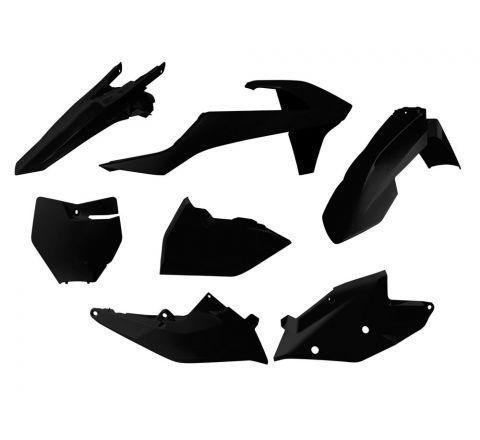 PLASTIC KIT/6 16-18 KTM SX/SXF, BLACK RTECH R-KITKTM-NR0-516