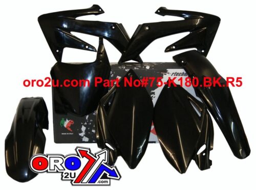 PLASTIC KIT 08-09 CRF250 BLACK, RTECH R-KITCRF-NR0-588