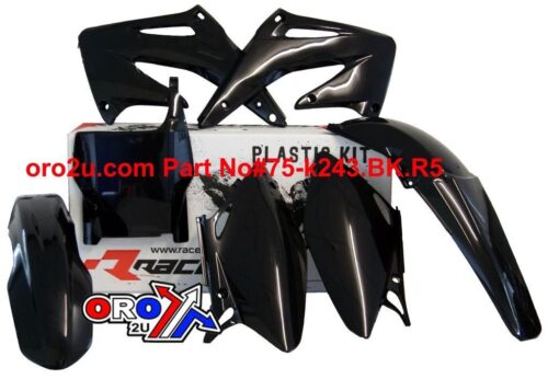 PLASTIC KIT/5 CRF450R 2004, BLACK RTECH R-KITCRF-NR0-505