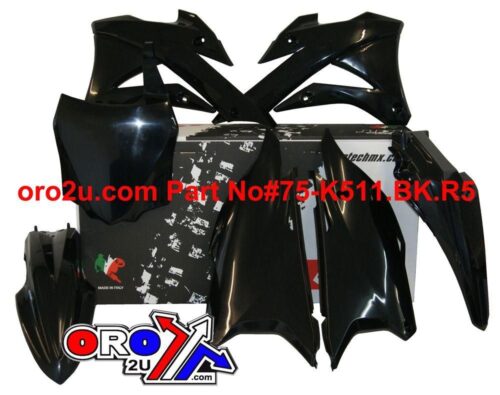 PLASTIC KIT/5 14-21 KX85/100 BLACK, RTECH R-KITKX0-NR0-518