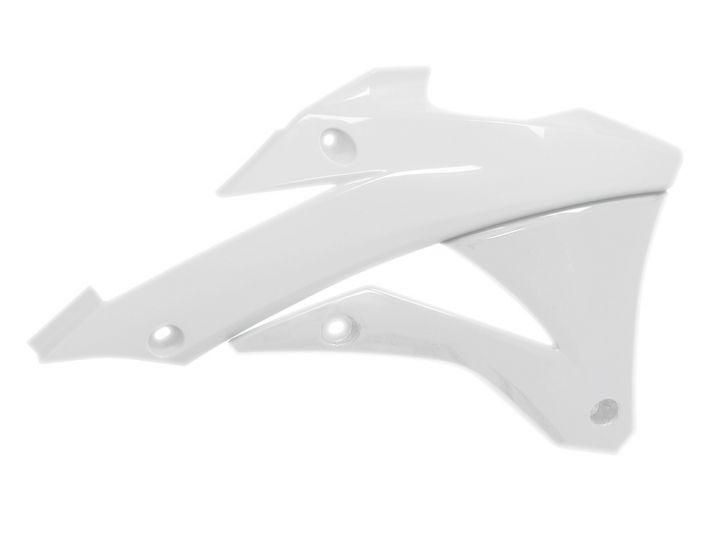 RADIATOR SCOOPS 14-23 KX85, KX112 2022-2023, WHITE RTECH, R-CVKX0BN0014