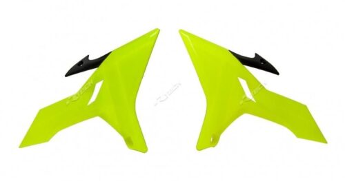 RADIATOR SCOOPS YZ REVOLUTION NEON, YELLOW R-CVYZ0GF0016, RAD SCOOPS