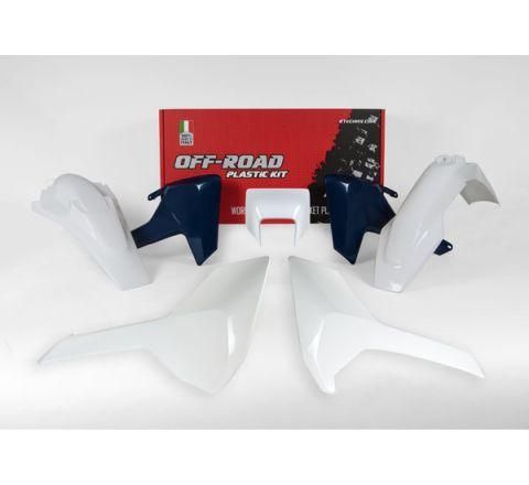 PLASTIC KIT ENDURO 17-18 HUSKY TE/FE/TX, 5 PIECE OEM COLOUR, RTECH R-KITHSQ-OEM-517