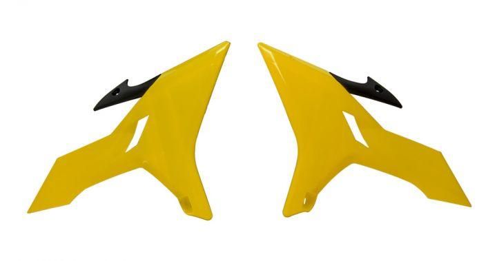 RADIATOR SCOOPS YZ REVOLUTION YELLOW, R-CVYZ0GY0016, RAD SCOOPS