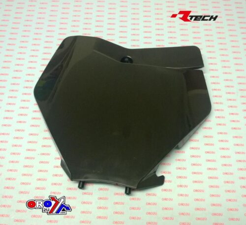 FRONT NUMBER PLATE 2019-22 KTM SX/SX-F, BLACK, RTECH R-TBKTMNR0019