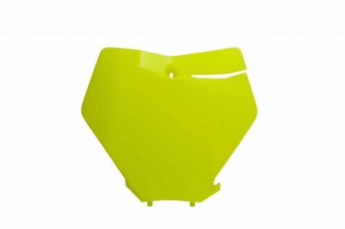 FRONT NUMBER PLATE 2019-22 KTM SX/SX-F, NEON YELLOW, RTECH R-TBKTMGF0019
