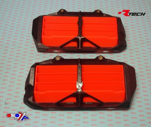 RAD LOUVERS 2019-25 KTM SX/SX-F, NEON ORANGE, RTECH R-GRKTMAN0019