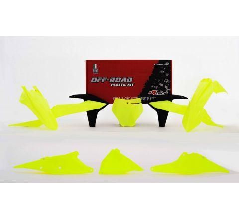 PLASTIC KIT/6 2019-22 KTM SX/SXF, NEON YELLOW, RTECH R-KITKTM-GF0-599