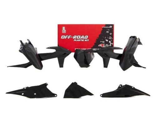 PLASTIC KIT/6 2019-22 KTM SX/SXF, BLACK, RTECH R-KITKTM-NR0-599