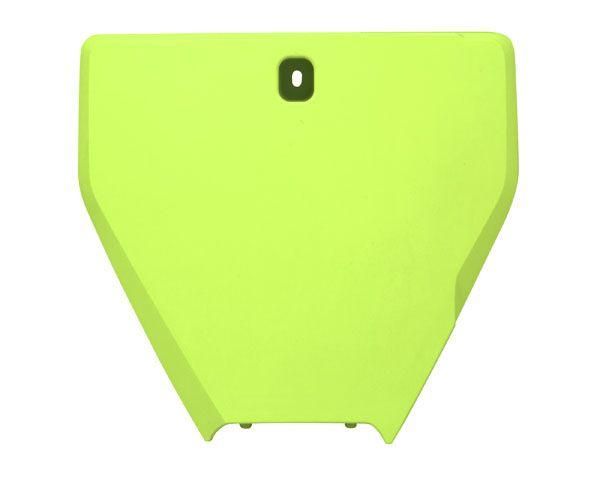 FRONT PLATE 16-18 HUSKY TC-FC, NEON YELLOW, RTECH R-TBHSQGF0016