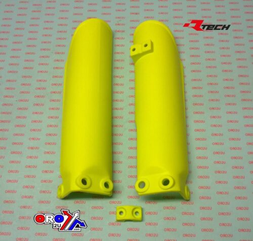 LOWER FORK GUARDS 02-18 KTM65, TC65, NEON YELLOW, RTECH R-PSKTMGQ0965