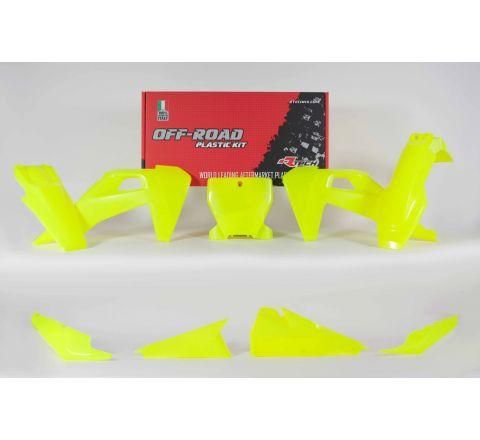 PLASTIC KIT/6 2019-22 TC/FC, NEON YELLOW, RTECH R-KITHSQ-GF0-599
