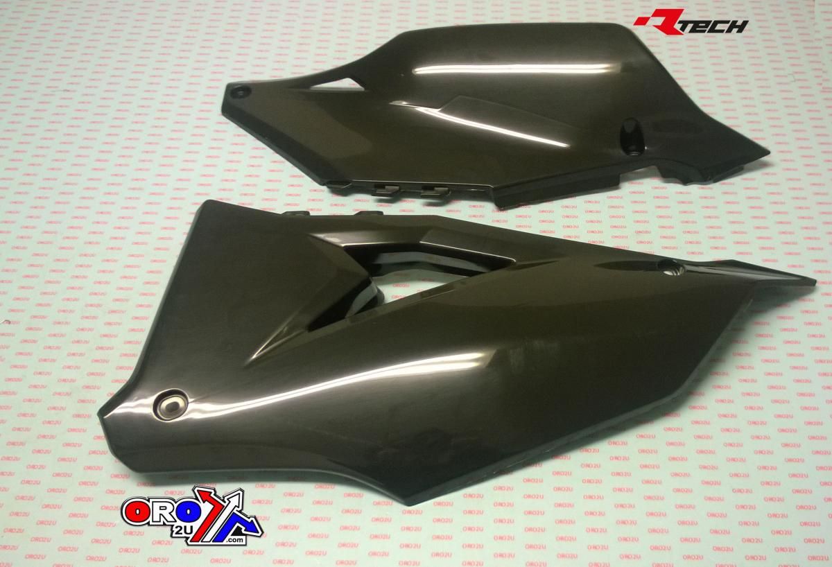 SIDE PANELS 2019-23 KX450 BLACK, RTECH R-FIKXFNR0019