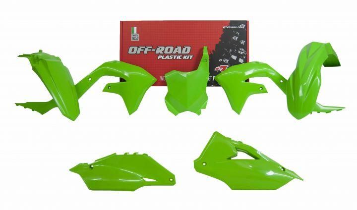 PLASTIC KIT/5 2019-23 KX450F GREEN, RTECH R-KITKXF-VE0-599