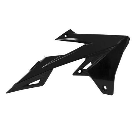 RADIATOR SCOOPS 18-25 RM-Z450, 2019-25 RM-Z250, RTECH BLACK R-CVRMZNR0018