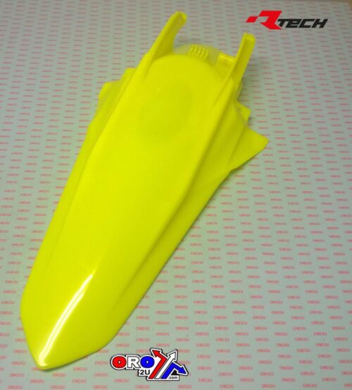 REAR FENDER NEON YELLOW 2019-22 SX/SXF/XC/XC-F, RTECH R-PPKTMGF0019