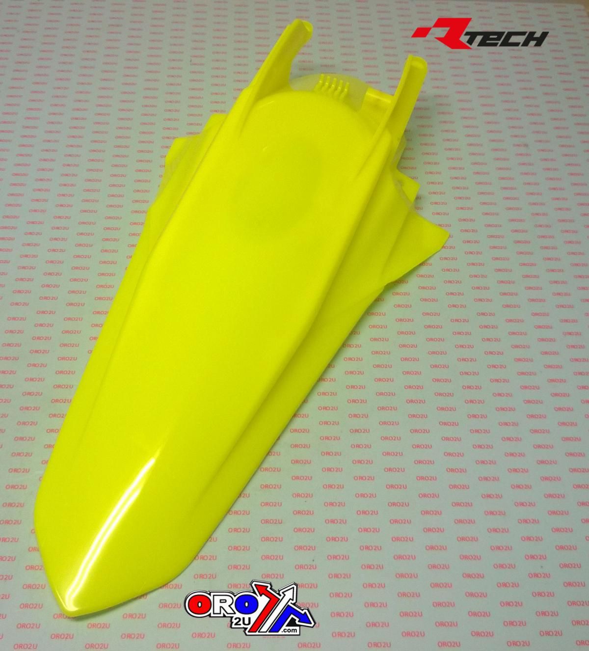 REAR FENDER NEON YELLOW 2019-22 SX/SXF/XC/XC-F, RTECH R-PPKTMGF0019
