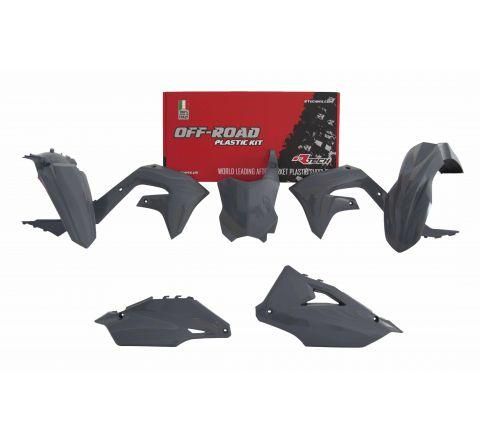 PLASTIC KIT/5 2019-23 KX450F QUANTUM GREY, RTECH R-KITKXF-GR0-599