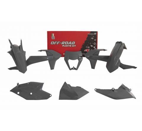 PLASTIC KIT/5 17-19 EXC/EXCF QUANTUM GREY, RTECH R-KITKTM-GR0-517