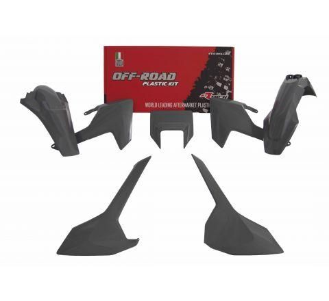PLASTIC KIT ENDURO 17-18 HUSKY TE/FE/TX, 5 PIECE ,COLOUR QUANTUM GREY, RTECH R-KITHSQ-GR0-517