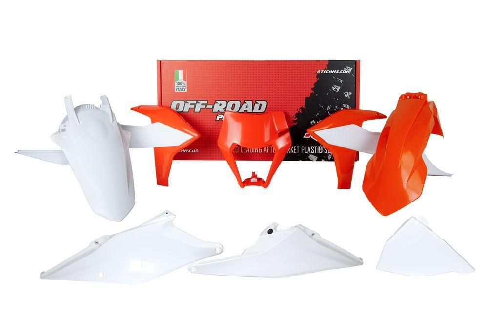 PLASTIC KIT/6 2020-23 EXC/EXC-F WH/WH/BK, RTECH R-KITKTM-OEM-522, ERZBERGRODEO 2021