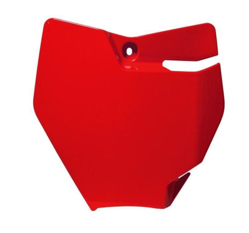 FRONT PLATE 16-23 KTM65 RED, RTECH R-TBKTMRG1665, GASGAS MC65 2021-2023