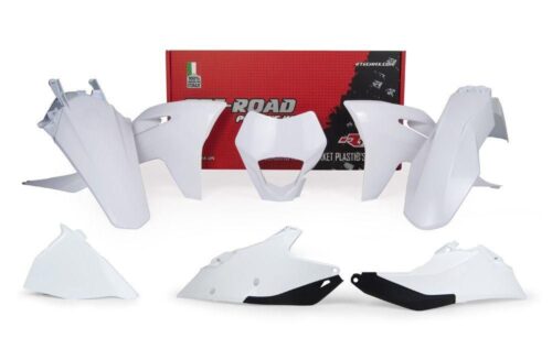 PLASTIC KIT/6 2021-23 EC-ECF WHITE, RTECH R-KITGAS-BN0-521, GASGAS, WITH HEADLIGHT COWL