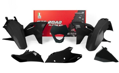 PLASTIC KIT/6 2021-23 EC-ECF BLACK, RTECH R-KITGAS-NR0-521, GASGAS, WITH HEADLIGHT COWL