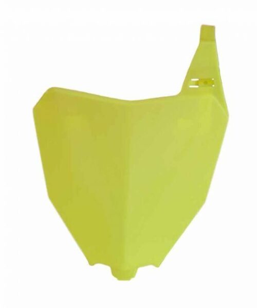 FRONT PLATE CRF450 R/RX 19-20, NEON YELLOW RTECH R-TBCRFGF0019