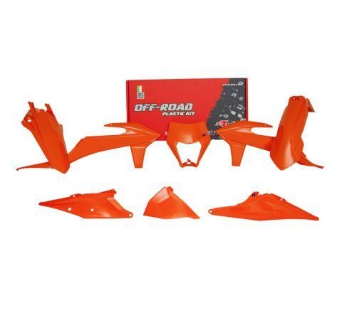 PLASTIC KIT/6 2020-23 EXC/EXC-F ORANGE, RTECH R-KITKTM-AR0-520