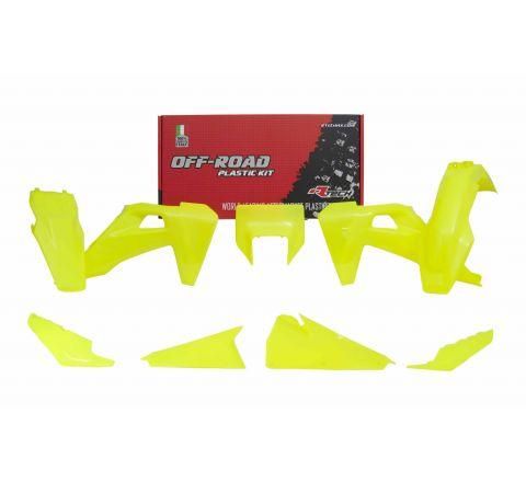 PLASTIC KIT/6 2020-23 TE/FE NEON YELLOW, RTECH R-KITHSQ-GF0-520